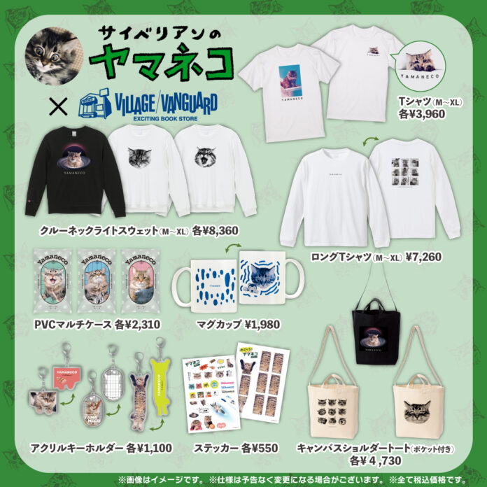 【ヤマネコ×ヴィレッジヴァンガード】コラボグッズ発売決定！！のメイン画像