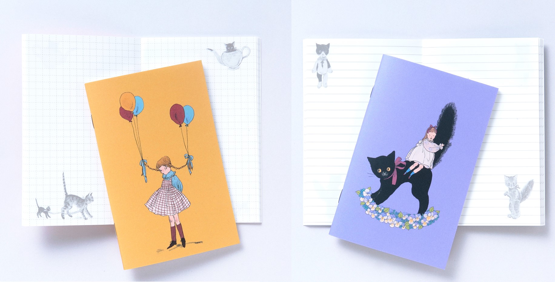 あたたかく、どこか懐かしい。人気イラストレーターくらはしれいさんの世界観を表現したステーショナリーが新登場！のサブ画像6_罫線と方眼の2パターン