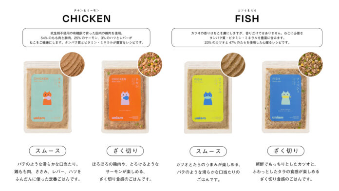 【ねこ専門フレッシュフード「uniam（ユニアム）」】5/10（金）からブランド初となる店舗販売開始！のメイン画像