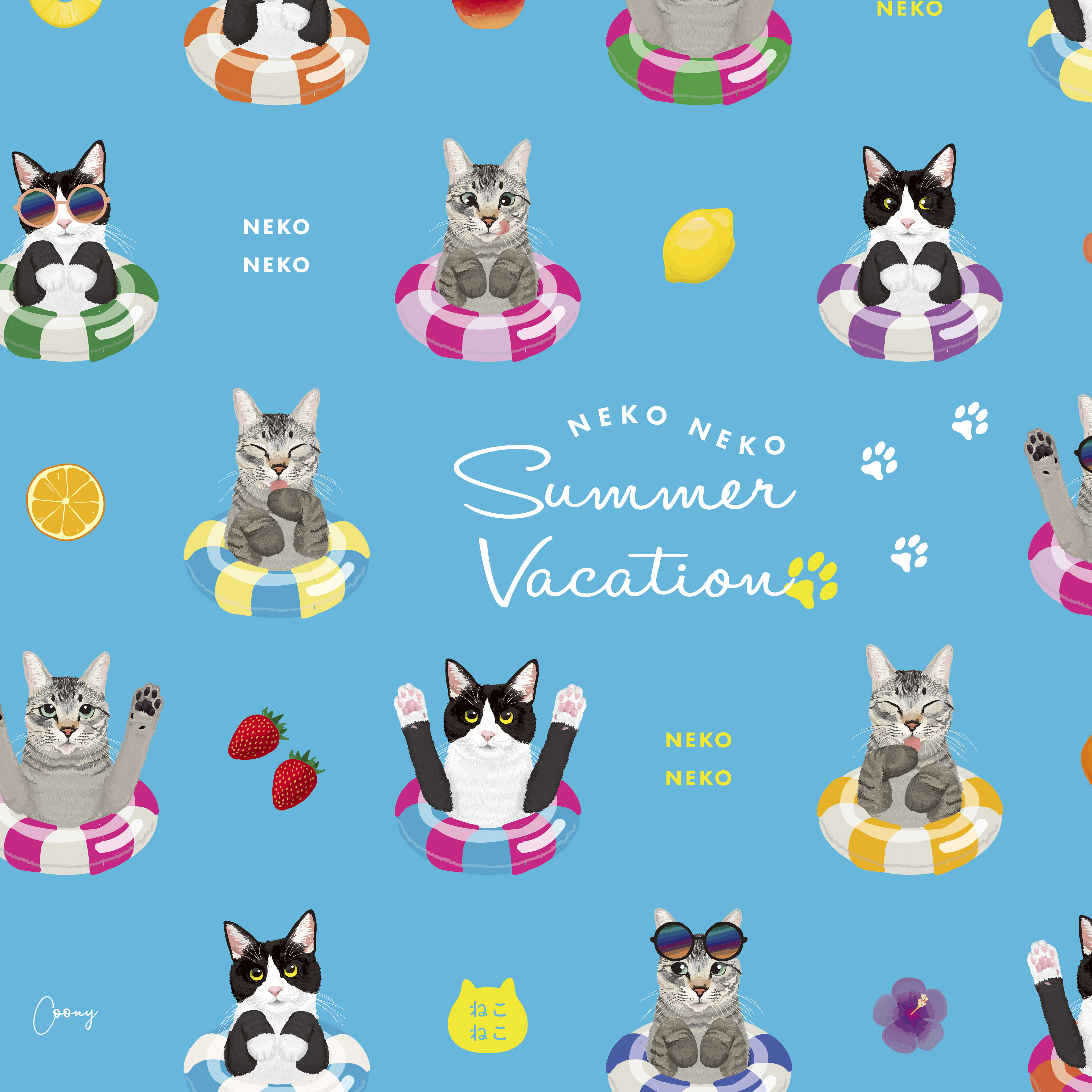 NEKO NEKO Summer Vacation（ねこねこサマーバケーション）第一弾！ “にゃん”ごく気分な新デザイン！夏にぴったりな「ねこねこレモンケーキ」や「ねこねこランチ保冷バッグ」が新発売のサブ画像2